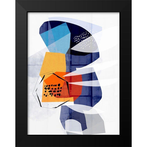 Stratas Black Modern Wood Framed Art Print by Banerjee, Ishita