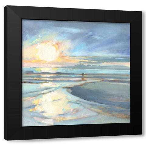 Eastern Lake Sunset Black Modern Wood Framed Art Print by Broaderick, Kathleen