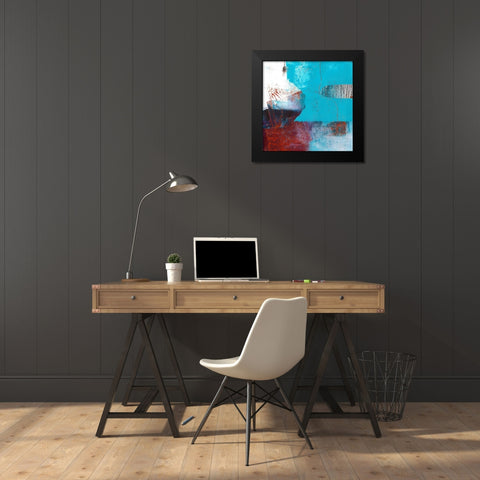 Masked Vibrations Black Modern Wood Framed Art Print by Beer, Pamela K.