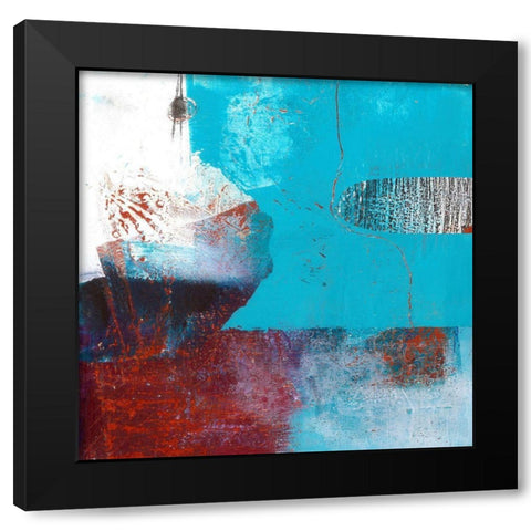 Masked Vibrations Black Modern Wood Framed Art Print with Double Matting by Beer, Pamela K.
