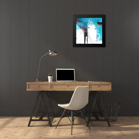 Reflections Black Modern Wood Framed Art Print by Beer, Pamela K.