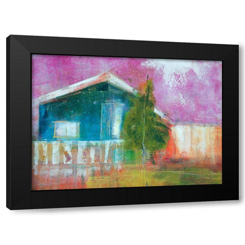 I Dream In Blue Black Modern Wood Framed Art Print with Double Matting by Beer, Pamela K.