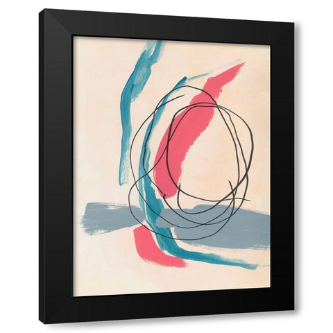 Spiral No. 1 Black Modern Wood Framed Art Print by Baker, Bronwyn