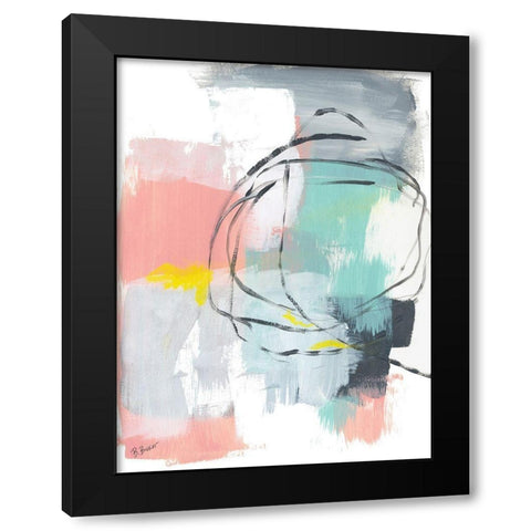 Spiral No. 2 Black Modern Wood Framed Art Print by Baker, Bronwyn