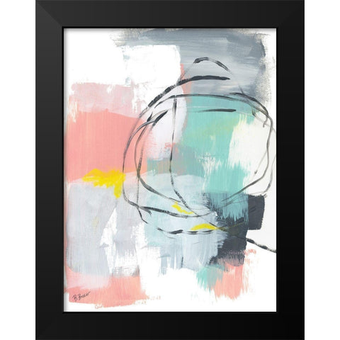 Spiral No. 2 Black Modern Wood Framed Art Print by Baker, Bronwyn