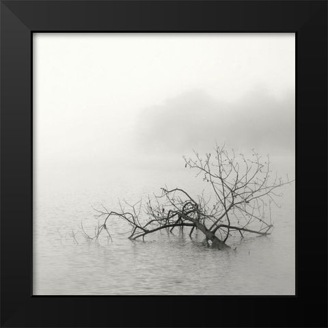 Zen Lake Black Modern Wood Framed Art Print by Bell, Nicholas