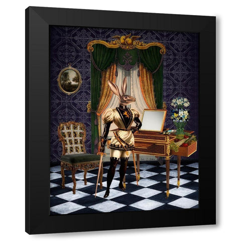 Breakfast Time Black Modern Wood Framed Art Print with Double Matting by Brothers, Erika C.