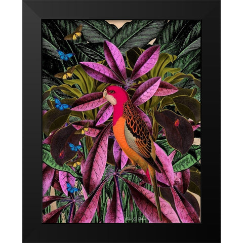 Tropical Jungle No. 2 Black Modern Wood Framed Art Print by Brothers, Erika C.