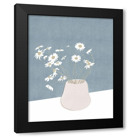 Daisy Still Life Black Modern Wood Framed Art Print by Beeh, Katie