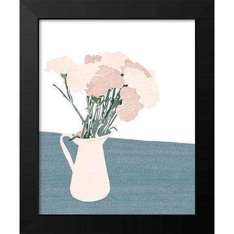Floral No. 1 Black Modern Wood Framed Art Print by Beeh, Katie