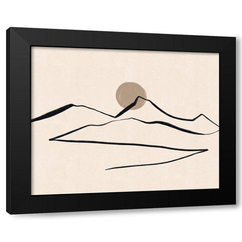 Linear Landscape No. 1 Black Modern Wood Framed Art Print by Beeh, Katie