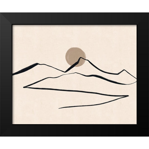 Linear Landscape No. 1 Black Modern Wood Framed Art Print by Beeh, Katie