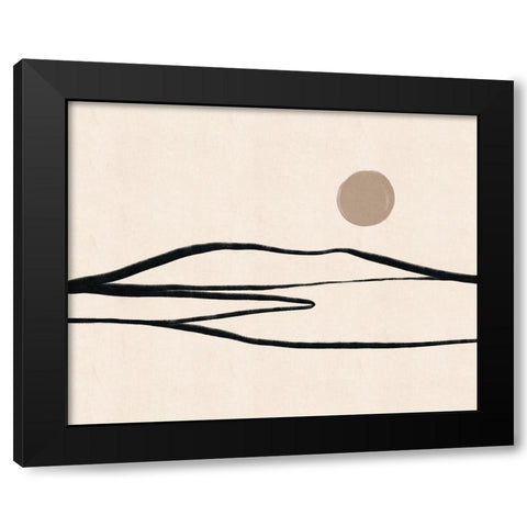 Linear Landscape No. 2 Black Modern Wood Framed Art Print with Double Matting by Beeh, Katie