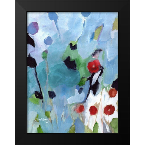 Rose Hips at Christmas Black Modern Wood Framed Art Print by Bragg, Janel