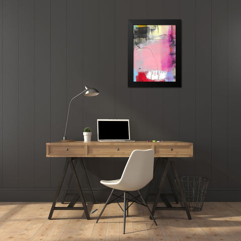 Pink Feature Black Modern Wood Framed Art Print by Beer, Pamela K.