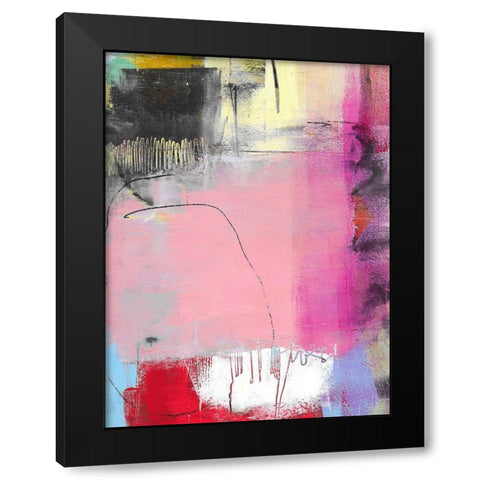 Pink Feature Black Modern Wood Framed Art Print with Double Matting by Beer, Pamela K.