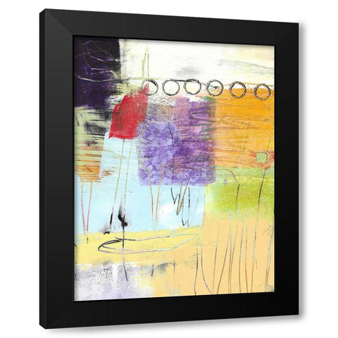 Soft Blue Feature Black Modern Wood Framed Art Print by Beer, Pamela K.