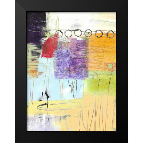 Soft Blue Feature Black Modern Wood Framed Art Print by Beer, Pamela K.