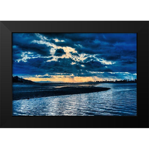 Morning Rays of Light Black Modern Wood Framed Art Print by Burdick, Chuck