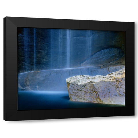 Base of Vernal Falls Black Modern Wood Framed Art Print by Becia, Jim