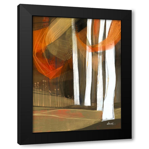 Ethereal Fall Forest Black Modern Wood Framed Art Print with Double Matting by Banerjee, Ishita