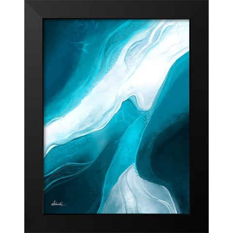 Ethereal Iceberg Black Modern Wood Framed Art Print by Banerjee, Ishita
