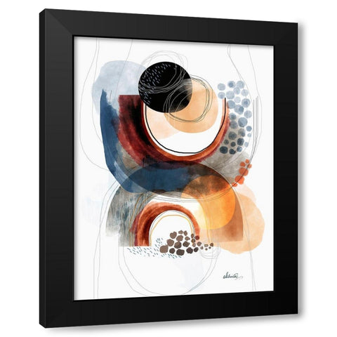 Moving Mountains Black Modern Wood Framed Art Print with Double Matting by Banerjee, Ishita