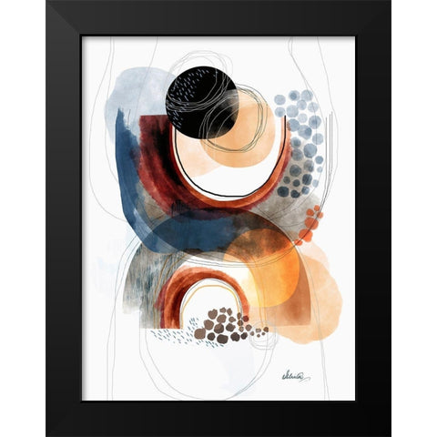 Moving Mountains Black Modern Wood Framed Art Print by Banerjee, Ishita