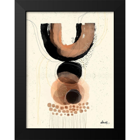 Precarious Black Modern Wood Framed Art Print by Banerjee, Ishita