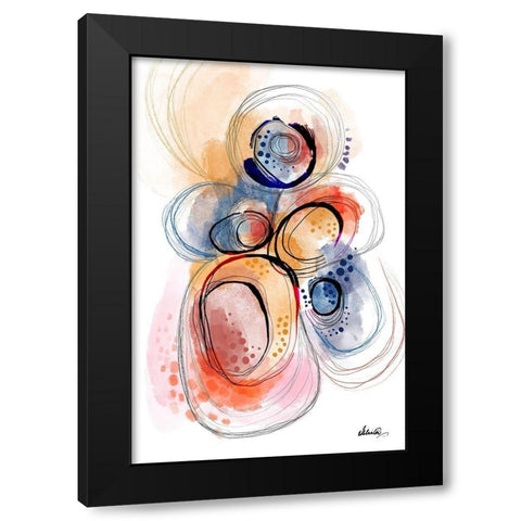Spin Black Modern Wood Framed Art Print by Banerjee, Ishita