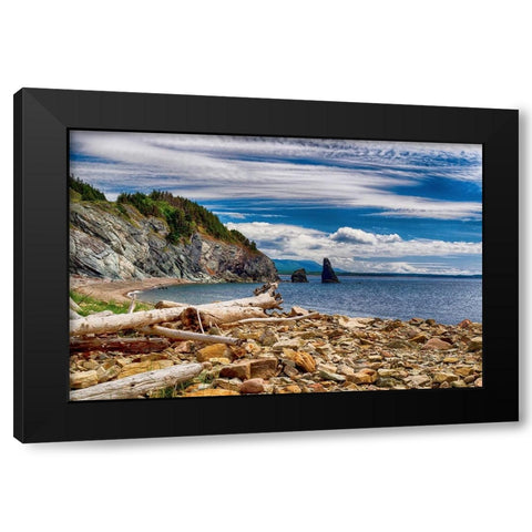 End of The Trail Black Modern Wood Framed Art Print with Double Matting by Burdick, Chuck