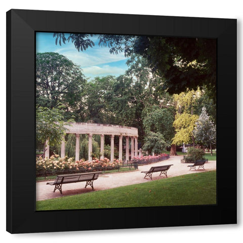 French Jardin No. 31 Black Modern Wood Framed Art Print with Double Matting by Blaustein, Alan