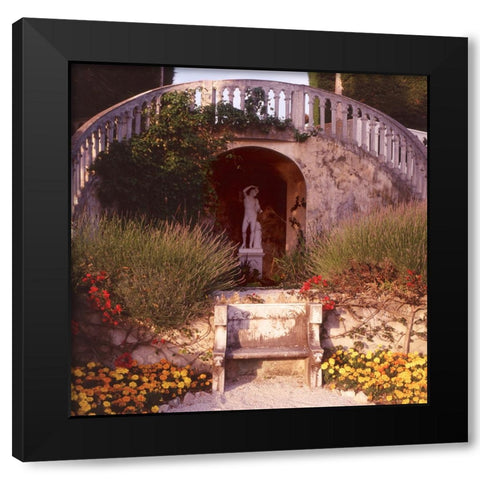French Jardin No. 40 Black Modern Wood Framed Art Print with Double Matting by Blaustein, Alan