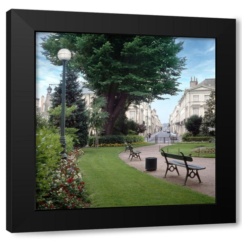 French Jardin No. 14 Black Modern Wood Framed Art Print with Double Matting by Blaustein, Alan