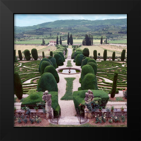 Italia Gardens No. 12 Black Modern Wood Framed Art Print by Blaustein, Alan