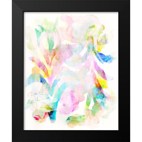 Flower and Rainbow Black Modern Wood Framed Art Print by Bainbridge, Hope