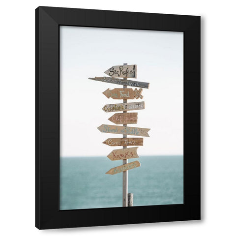 Corolla Black Modern Wood Framed Art Print by Broadway, Krista