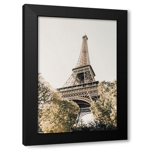 Paris Black Modern Wood Framed Art Print with Double Matting by Broadway, Krista