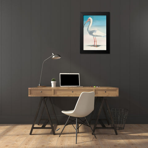 Boca Ibis Black Modern Wood Framed Art Print by Broaderick, Kathleen