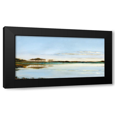 Western Lake Black Modern Wood Framed Art Print with Double Matting by Broaderick, Kathleen