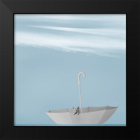 Bon Voyage Black Modern Wood Framed Art Print by Bertelli, Jon