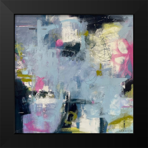 Midnight Stars Black Modern Wood Framed Art Print by Blackerby, Linda S.