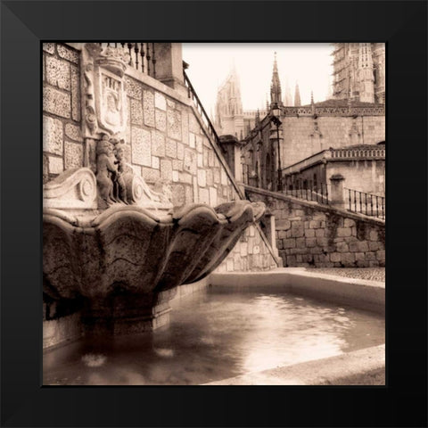 Burgos Espana Black Modern Wood Framed Art Print by Blaustein, Alan