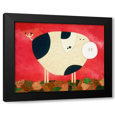 Pig Newton Black Modern Wood Framed Art Print with Double Matting by Craig, Casey