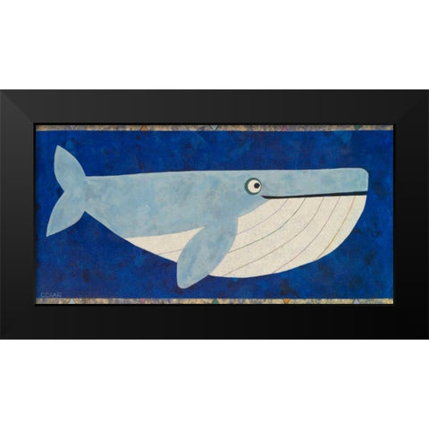 Wendell the Whale Black Modern Wood Framed Art Print by Craig, Casey