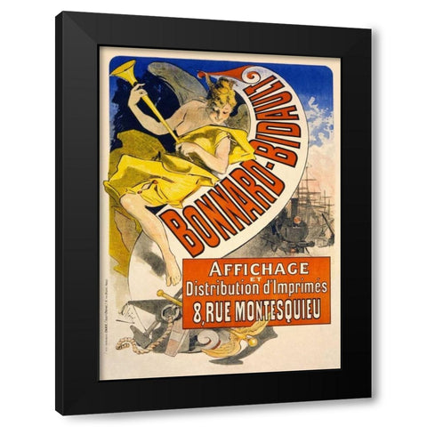 Bonnard Bidault Black Modern Wood Framed Art Print by Cheret, Jules