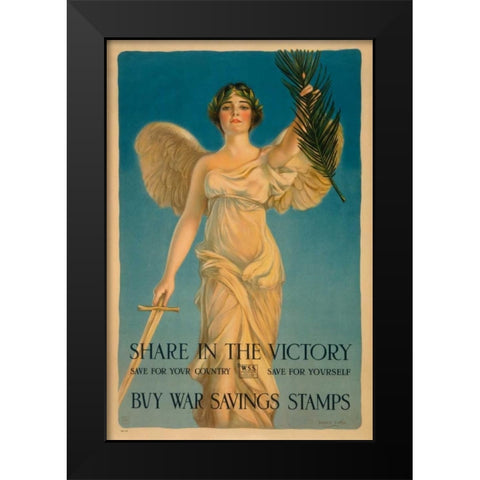Share in the Victory Black Modern Wood Framed Art Print by Coffin, Haskell