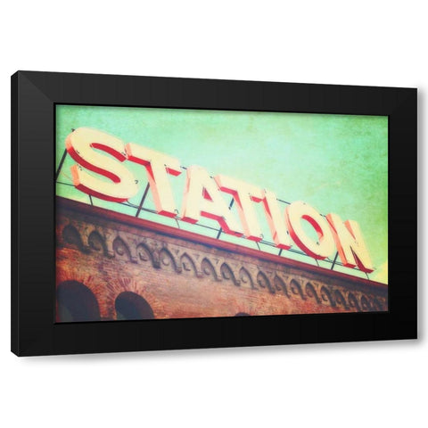 All Aboard Black Modern Wood Framed Art Print by Coomes, Sylvia