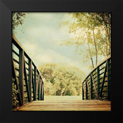 Bridge to Paradise Black Modern Wood Framed Art Print by Coomes, Sylvia