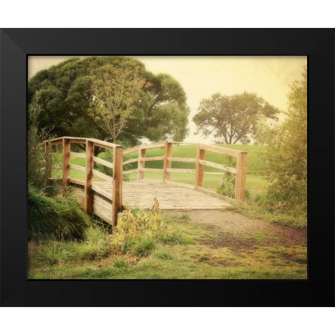 Sunday Stroll Black Modern Wood Framed Art Print by Coomes, Sylvia
